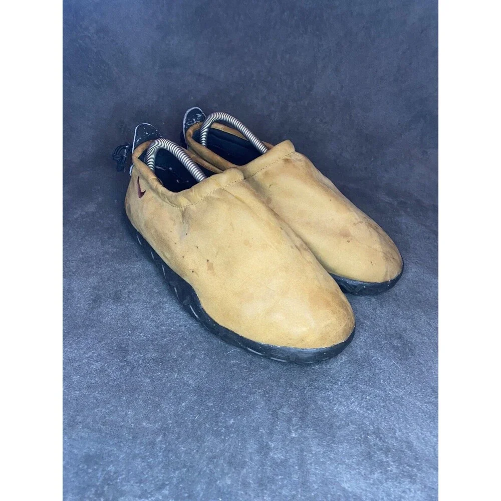 Vintage 90s Nike Air Moc Flax Brick-Flax 175035-261 Shoes Mens US Size 7 RARE